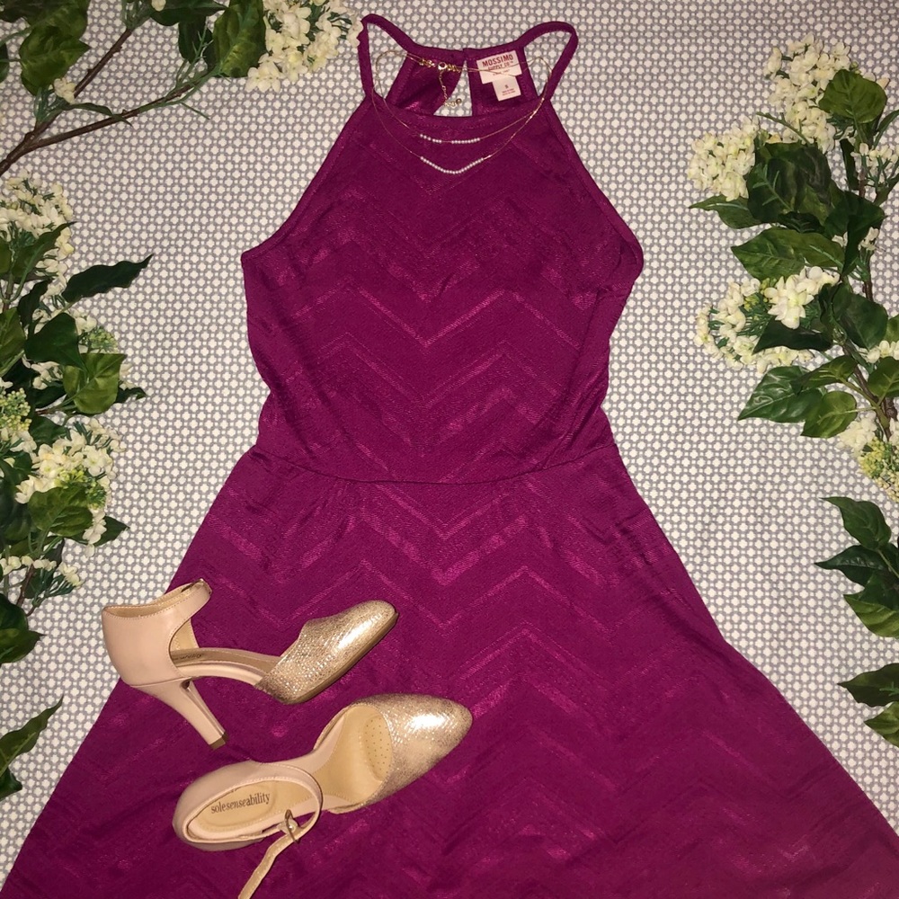 Halter Fit & Flare Dress